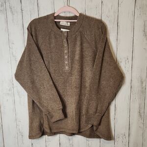 NWT Zenana Soft Brown Knit Sweater L/XL